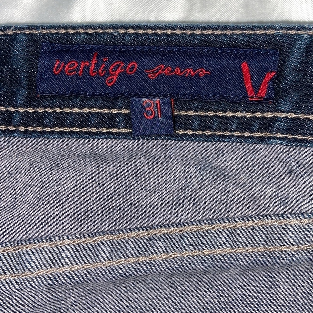 Vertigo Women’s 12 Blue Bootcut button fly Flare 5-Pocket Denim - Picture 6 of 9